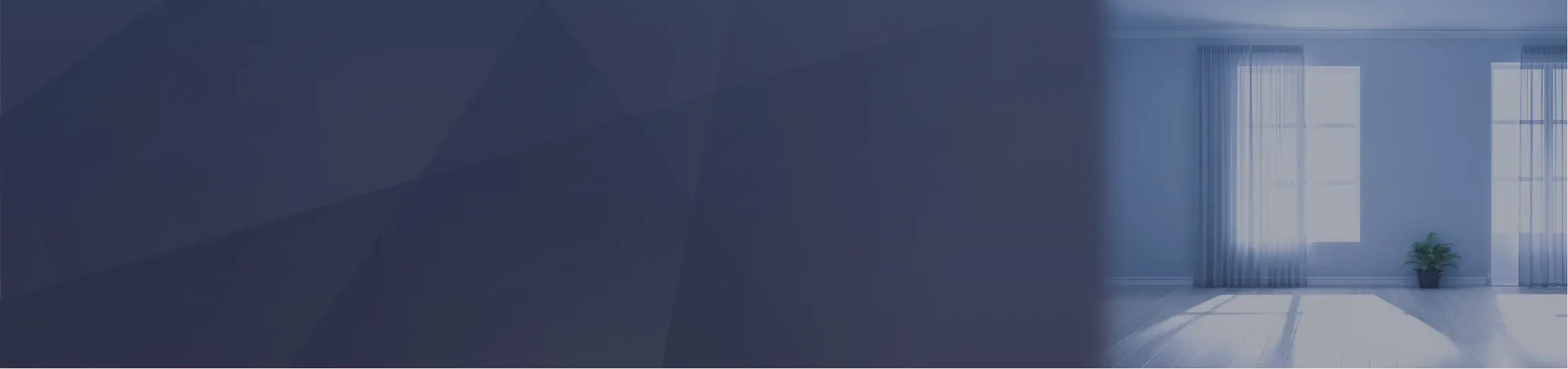 室内に収まる不動産の背景